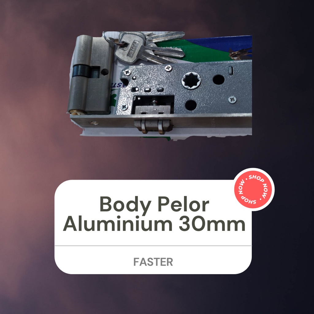 Body Pelor Aluminium 30mm Kunci Pelor Aluminium FASTER