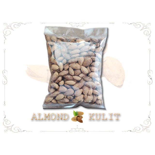 kacang Almond kulit panggang 1kg | rasa susu | milk flavor