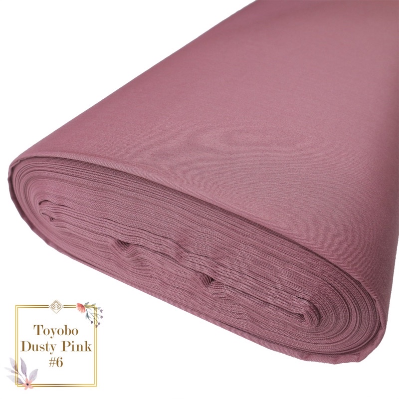 [PROMO!!] KAIN KATUN TOYOBO EXCLUSIVE ROYALMIX PREMIUM ORIGINAL PER-0.5M TERMURAH TOYOBO FODU FD ORI-Dusty Pink