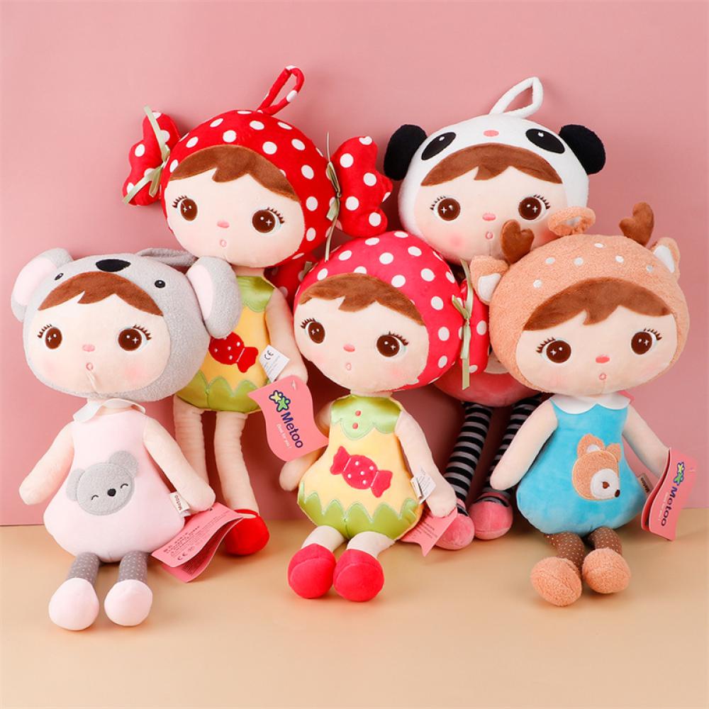 Timekey 2Pcs Metoo Mainan Boneka Stuffed Plush Kelinci Jibao Untuk Anak Perempuan S7T6