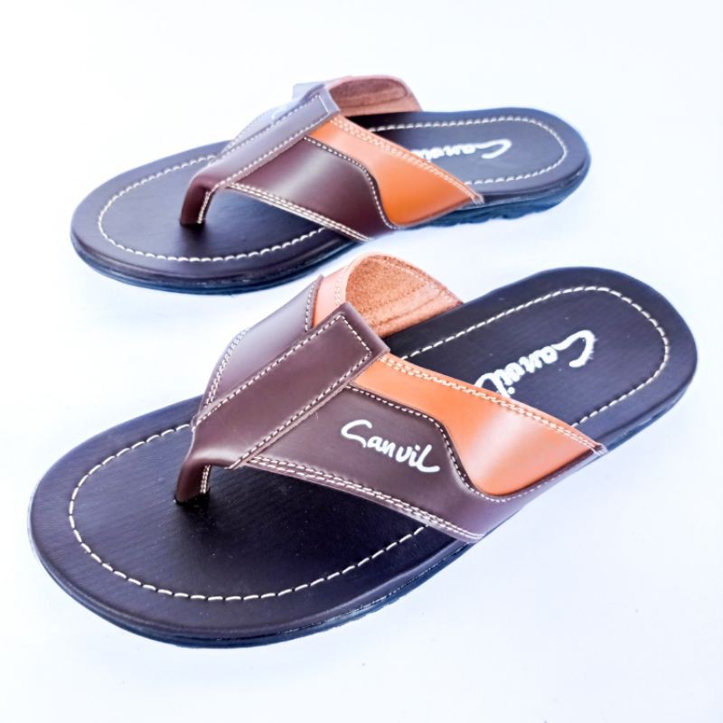 8.8 Mega Shopping Day SANDAL JEPIT PRIA LOKAL MOTIF POLOS