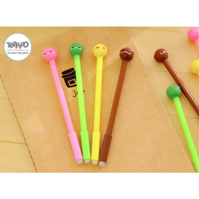 

PULPEN MOTIF NINJA, PEN GEL MOTIF NINJA LUCU UNIK ZAKKA KOREA