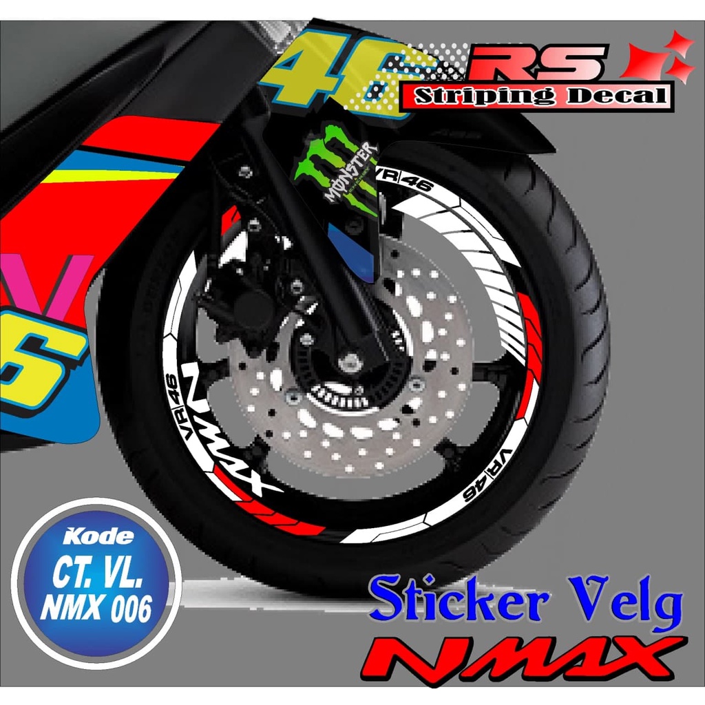 LIST VELG NMAX- STIKER LIST VELG NMAX- LIST PELEK  MOTOR NMAX RS 06