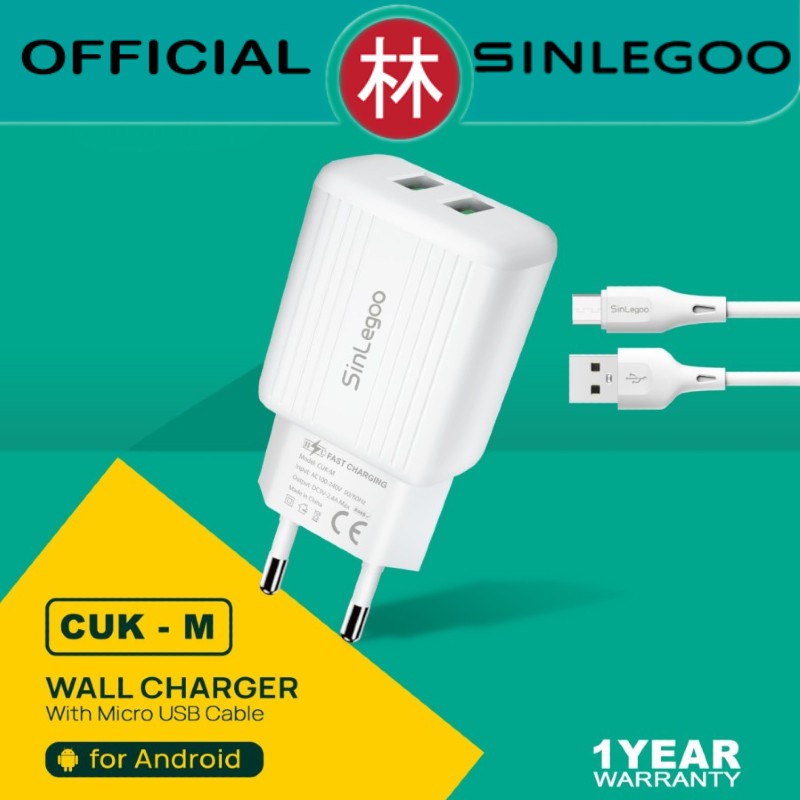 Sinlegoo CUK-M Wall Charger Single Output &amp; Data Cable Micro USB