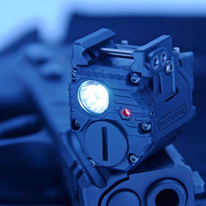 IDN TOOLS - NITECORE Senter Pistol Tactical Gun Light XP-G2 S3 Red Laser - NPL10