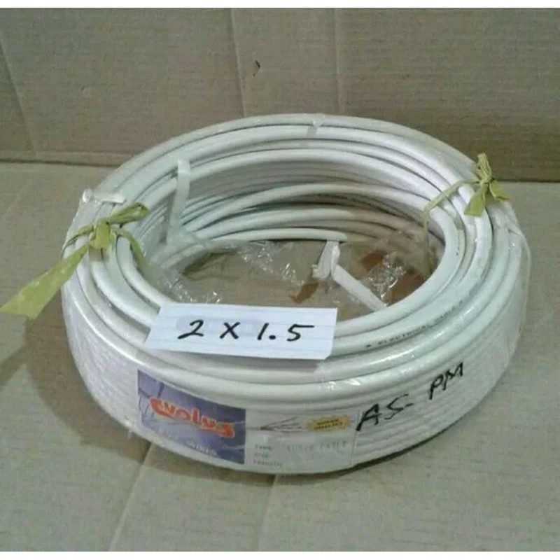 kabel listrik kabel audio 2x1,5 serabut tembaga kabel meteran permeter