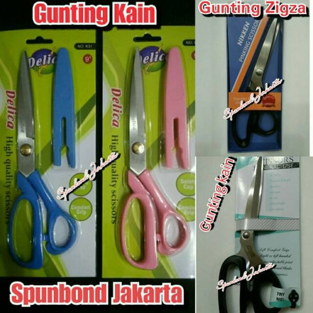 

Gunting kain 9* inch + penutup / gunting zigza