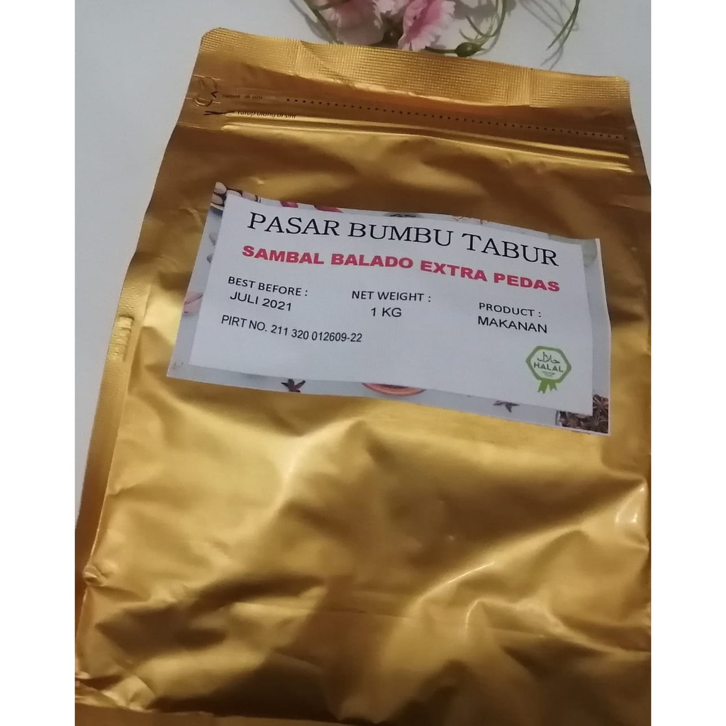 

BUMBU TABUR SAMBAL BALADO EXTRA PEDAS 1 KG BUBUK MAKANAN ENAK MURAH HALAL