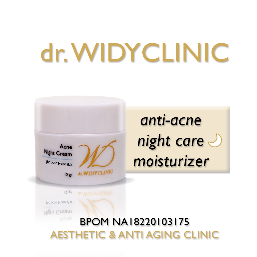 Acne Night Cream dr Widy Clinic Krim Jerawat Malam Glowing Mencerahkan BPOM Halal MUI Cream Untuk Semua Jenis Kulit &amp; Fungal Acne / Obat Jerawat Formulasi Dokter