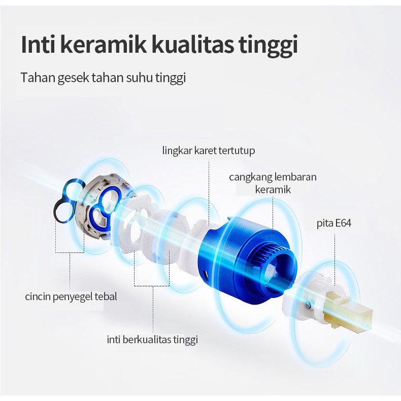 BLUE SKY Shower Tiang Set Panas-Dingin / Shower Kamar Mandi 3 Dalam 1 Set Dengan Faucet / Shower Kamar Mandi Set Dengan Faucet / Set pancuran tembaga lengkap