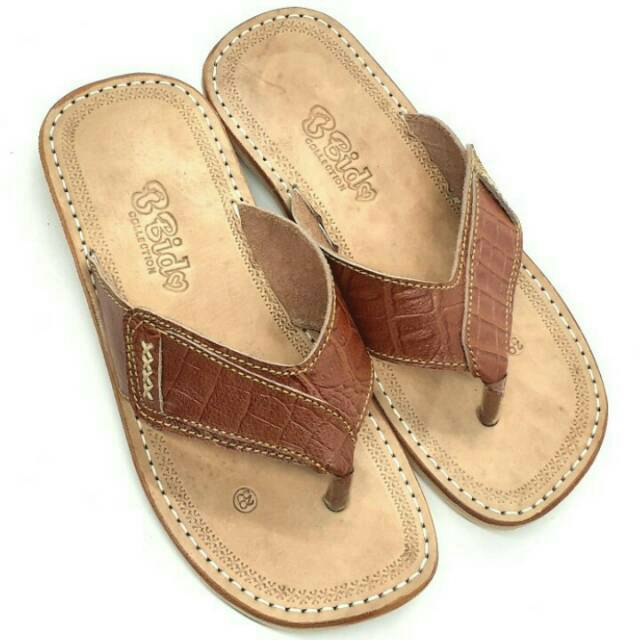 SANDAL PRIA TARUMPAH KULIT ASLI SENDAL JEPIT BIDO TERLARIS