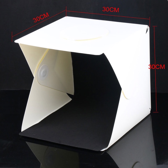 Photo Studio Mini Magnetic dengan Lampu LED Size Medium - White