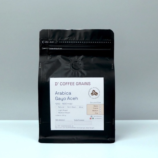 

Arabica Gayo Aceh Semi Wash Roasted 250 gr - (Biji Kopi/Kopi Bubuk)