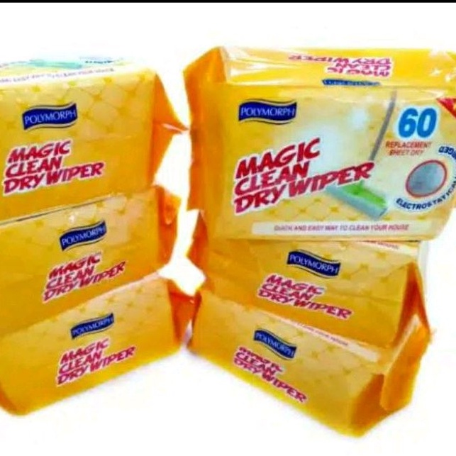 (BELI 5 GRATIS 1) Magic Clean Dry Wiper 60 Sheets Alat Pel Pembersih Lantai Refill Kering Tissue Kering Pembersih Lantai