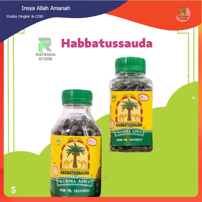 Habbatussauda cap kurma ajwa / habatusauda / jintan hitam / habbatussaudah