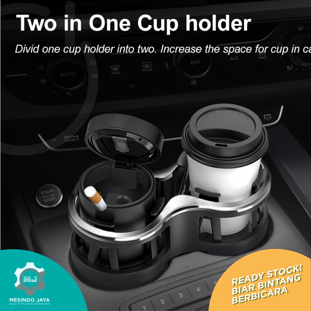 Car Double Cup Holder Drink Tempat MInuman Kaleng Botol Minum Dashboard Mobil Soft Drink Cup Holder Mobil