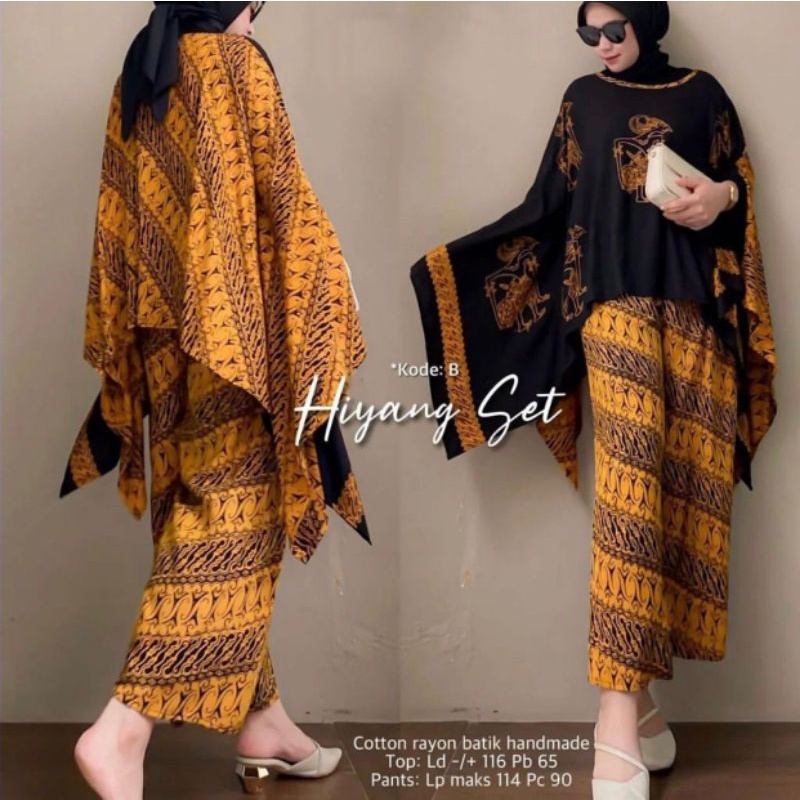 Hiyang Set - One Set Batik Rayon Handmade Sogan