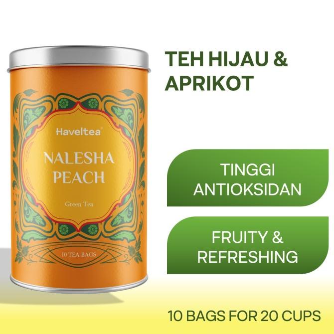 

(BISA COD) NALESHA PEACH | Big Tin | Haveltea | Green Tea Peach | Fruit Tea PRODUK TERBATAS Kode 1317