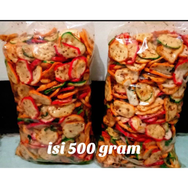 seblak kering  Seblak kemplang jablay kerupuk kemplang Extra pedas Daun Jeruk Netto 500 gram