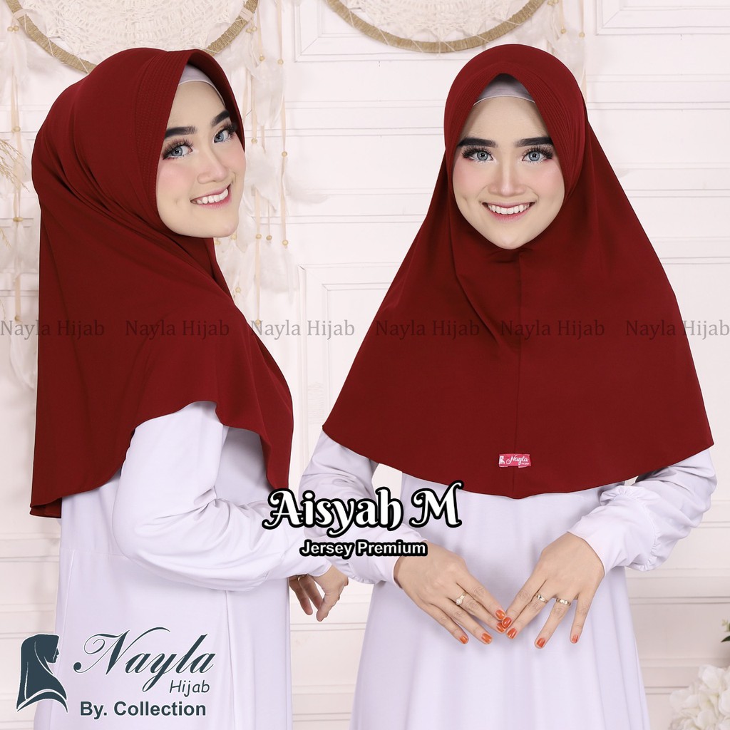 HIJAB BERGO JERSEY PREMIUM JILBAB INSTAN BERGO AISYAH M KERUDUNG BERGO POLOS TERBARU