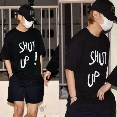 KAOS KPOP BTS KIM TAEHYUNG SHUT UP BAJU PRIA WANITA
