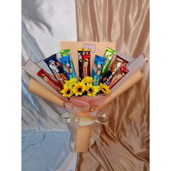 buket bunga dan snack