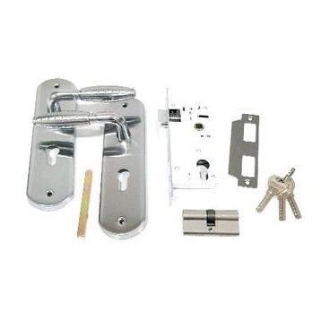 HANDLE TANGGUNG SET GRANAT/BULAT PUTIH / GAGANG KUNCI PINTU RUMAH (G7176)