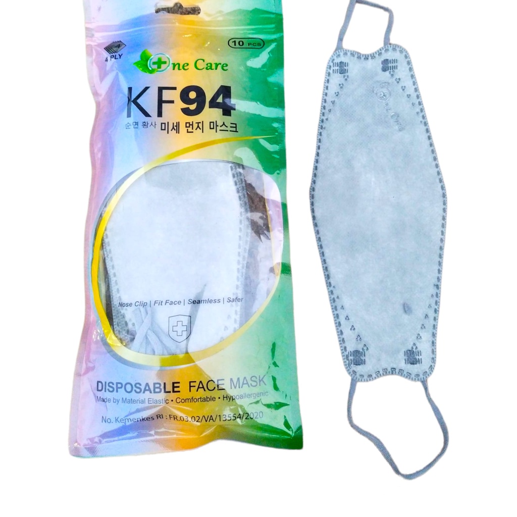 Masker KF94 Chasa Onecare 3D Stereoscopic Fish Sachet Ziplock Isi 10Pc Premium Quality