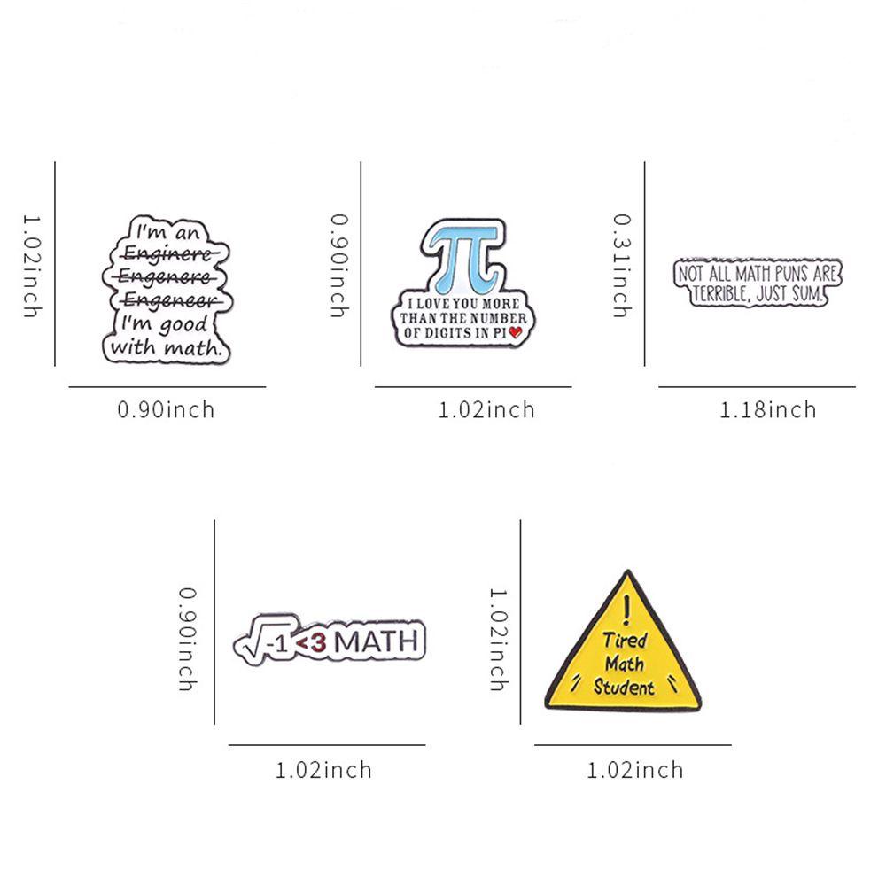 Lily Pi (&gt;) Enamel Pins Metal Lucu Letter Series Badges