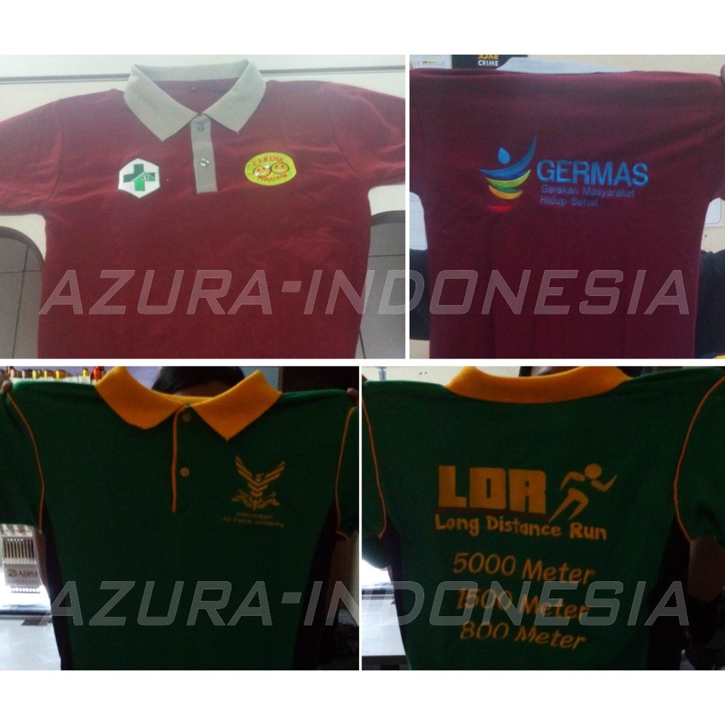 JASA BORDIR KAOS POLO SHIRT JASA BORDIR JOGJA MAKLOON BORDIR AZURA KONVEKSI JOGJA AZURA BORDIR JOGJA
