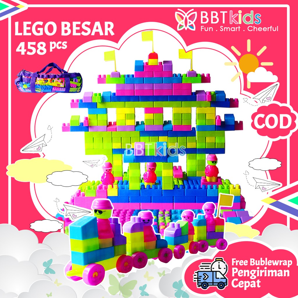LEGO BESAR 458 PCS SUSUN BALOK BLOK BRICKS CREATOR MAINAN ANAK EDUKASI MURAH BUILDING BLOCK BONGKAR