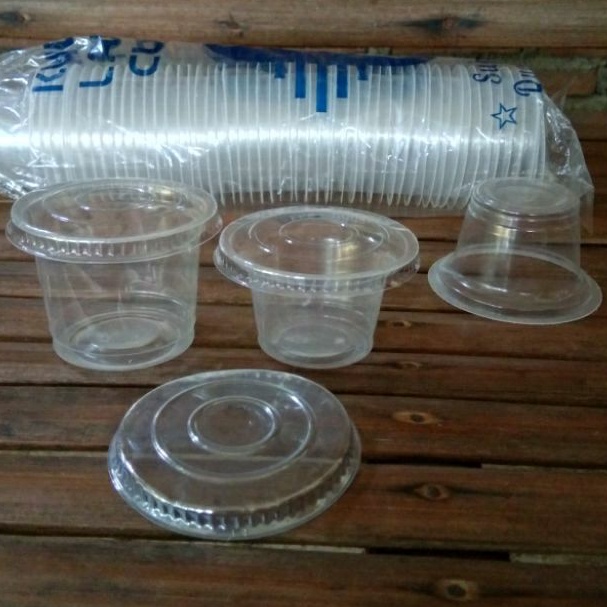 Cup Jelly kecil 50 ml 100 ml Gelas plastik puding agar - agar
