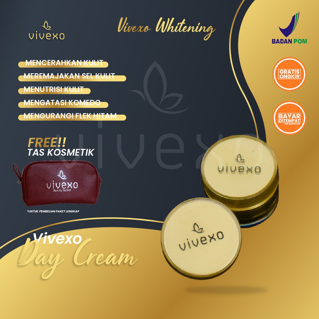 VIVEXO DAY CREAM | WHITENING SKIN CARE | ORIGINAL BPOM | BISA COD