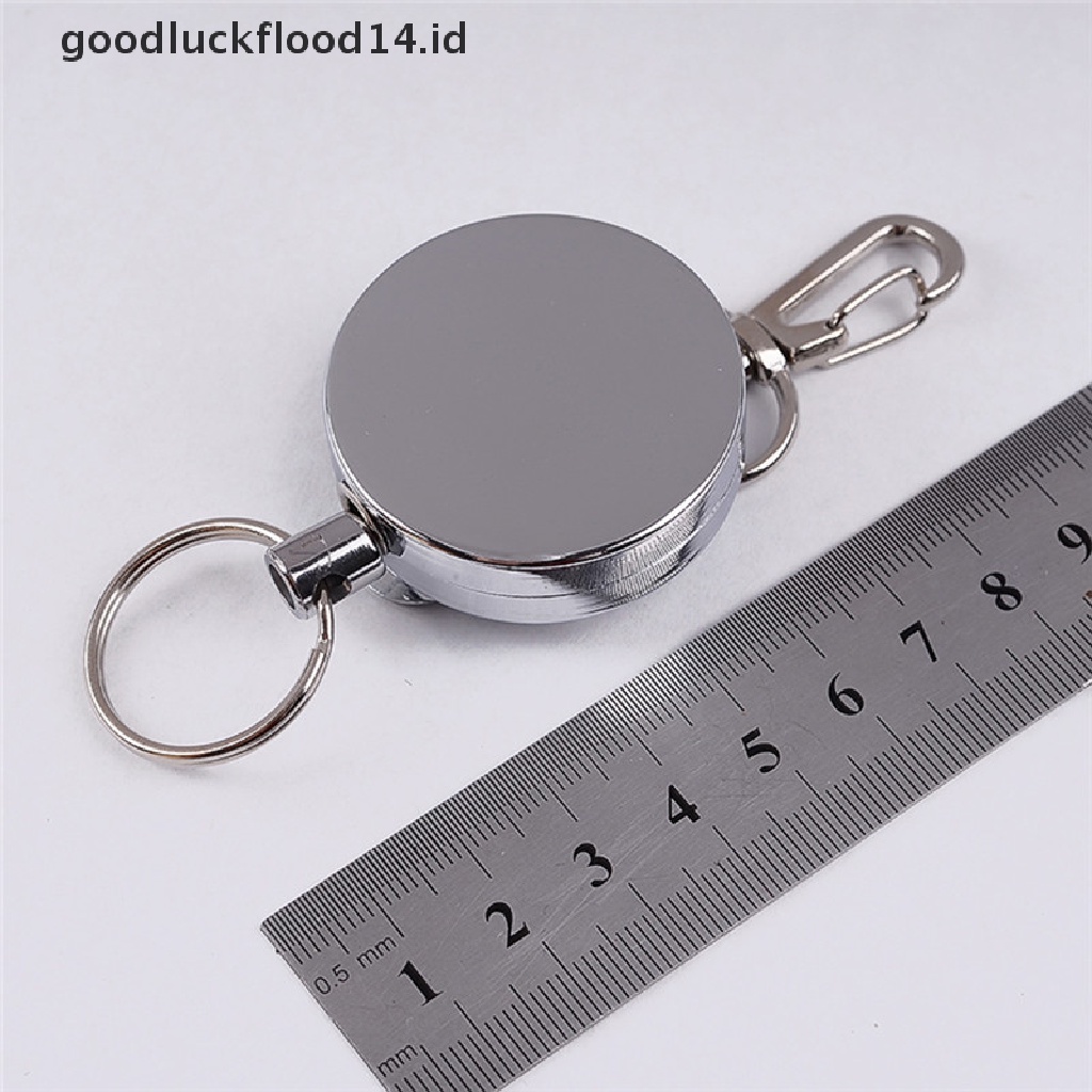 [OOID] Anti Lost Resilience Steel Wire Elastic Key Chain Recoil Sporty Alarm Key Rings  ID