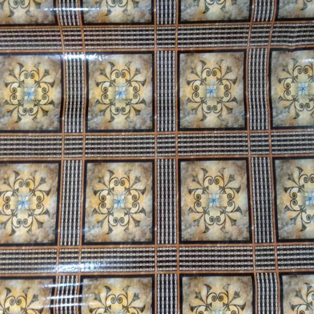 Karpet lantai Vinil Unica motif kotak