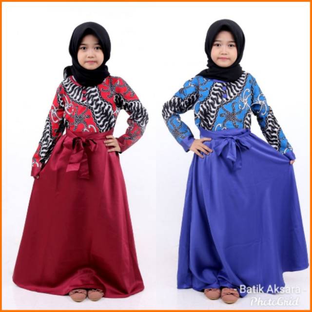 Gamis Batik Anak Dress Anak Batik Busana Muslim Batik Murah Setelan Anak Modern Baju Pesta New Shopee Indonesia