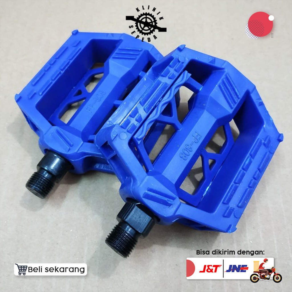 Pedal Mtb Bmx United PVC 14mm Merah Biru Komponen Sepeda Perlengkapan Sepeda - New