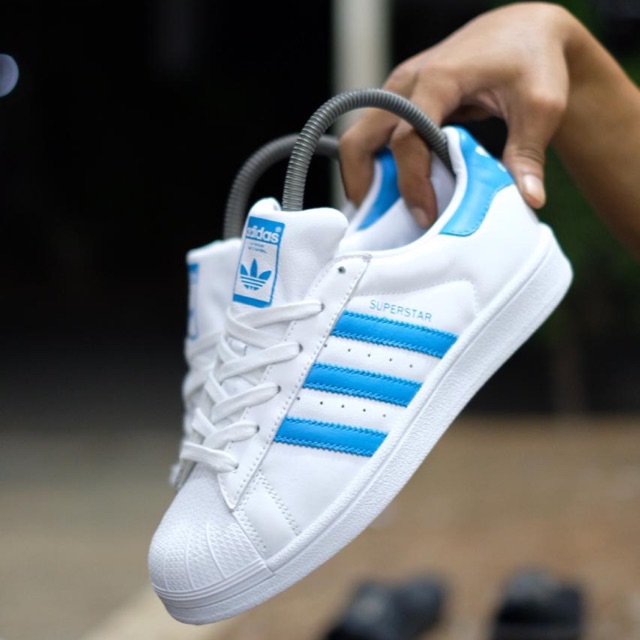 Adidas Superstar White Blue ORIGINAL