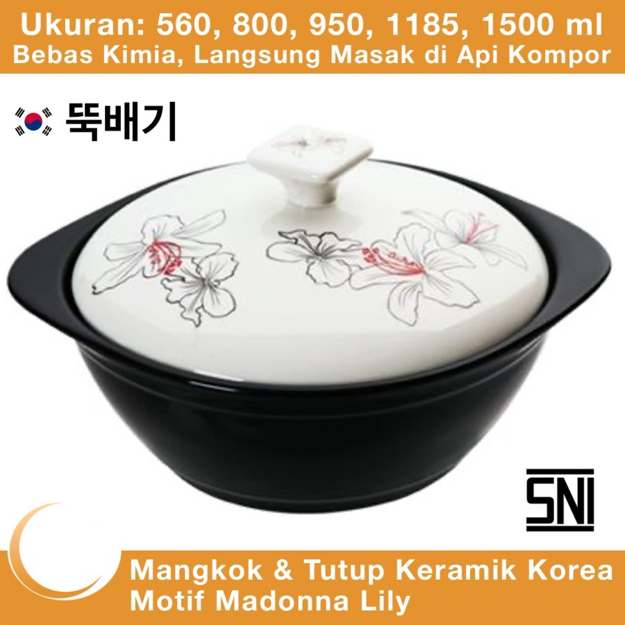 Dong Hwa Ttukbaegi Panci Mangkok Keramik Korea Bibimbap Bowl