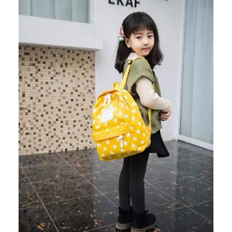 KSO_BAG - Tas Ransel Anak Wanita Terbaru 2021 Kekinian Backpack Motif Carakter MINI BINTANG Terlucu