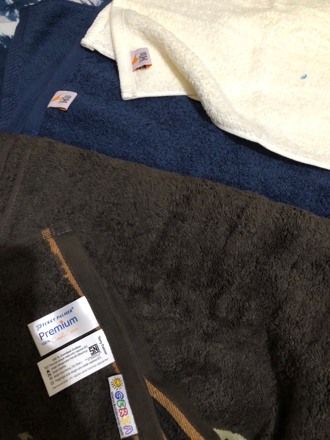 Handuk Leher Olahraga  Kecil Terry Palmer Premium 35x80cm - Biru Navy