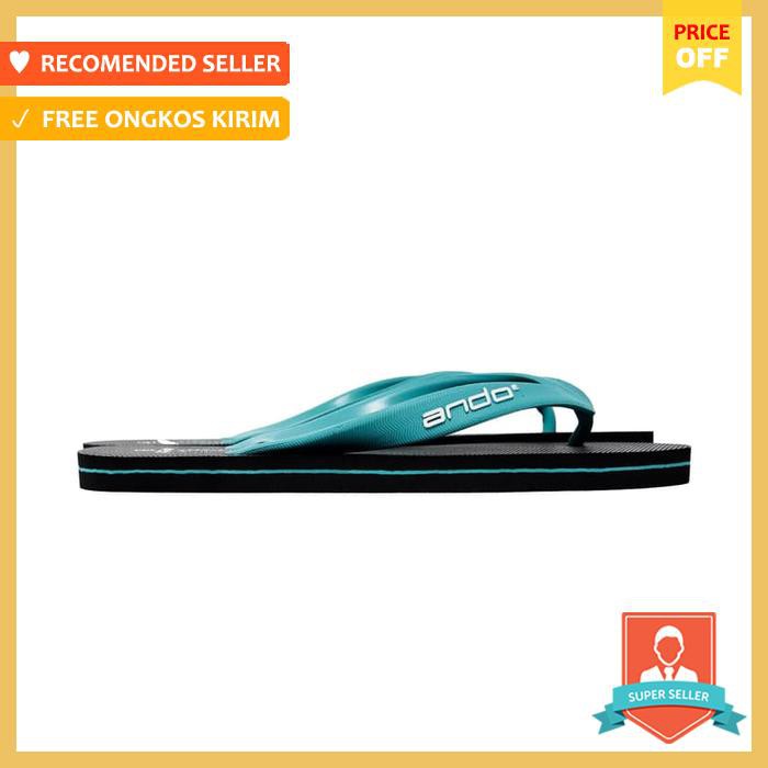 Sandal Jepit / Sendal Jepit Ando Hawaii Like In Black Turquoise - Sepatu Pria - Sandal Pria