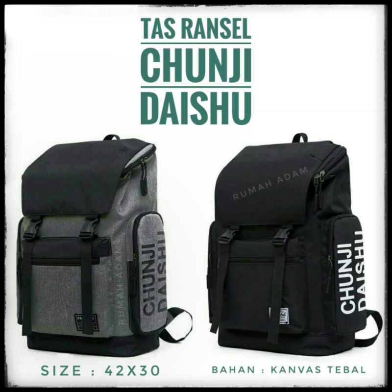 TAS RANSEL COWOK-TAS DISTRO- CHUNJI - Tas Ransel Backpack Wanita Pria-TAS MURAH