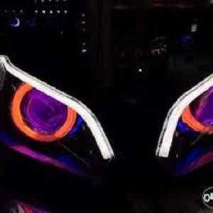 Dual Mode DRL Alis 60cm Lampu LED Fleksibel Double Color Dua Warna Motor Mobil