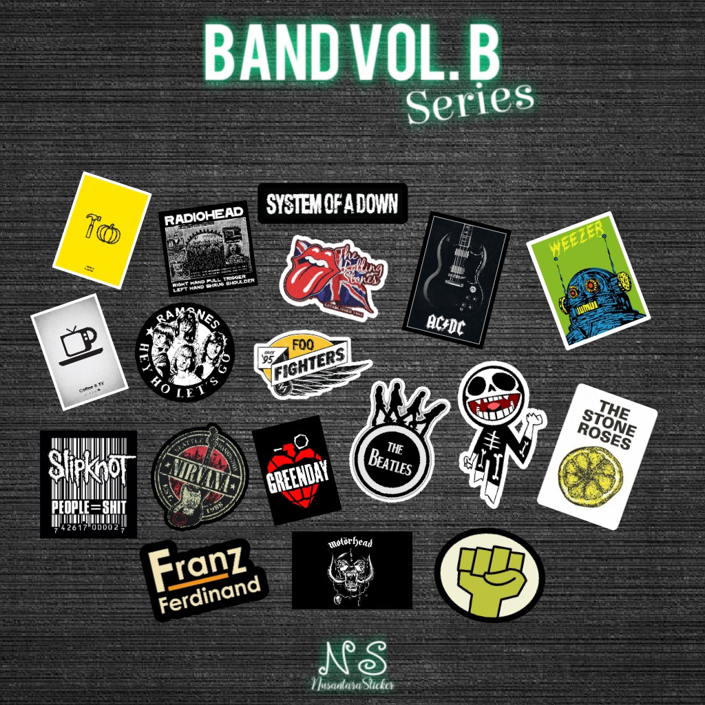 Jual STICKER BAND VOL. B PACKAGE STIKER TUMBLR CASE HANDPHONE DECAL ...