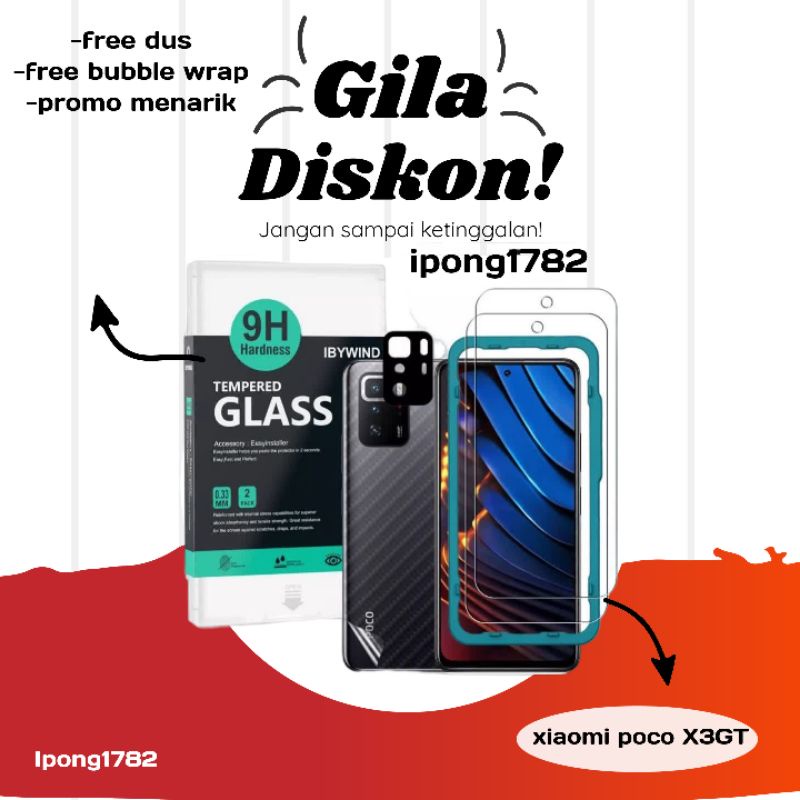 Ibywind Tempered glass xiaomi Poco X3 Gt 5G Termurah