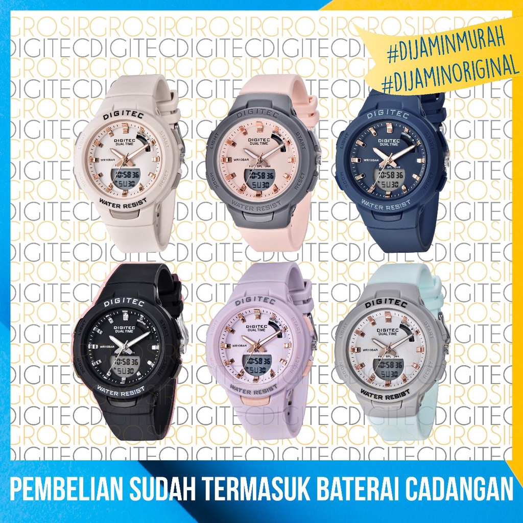 Jam Tangan Digitec BDA 4082T / DG 3082T Original Dan Anti Air Jam Tangan Wanita