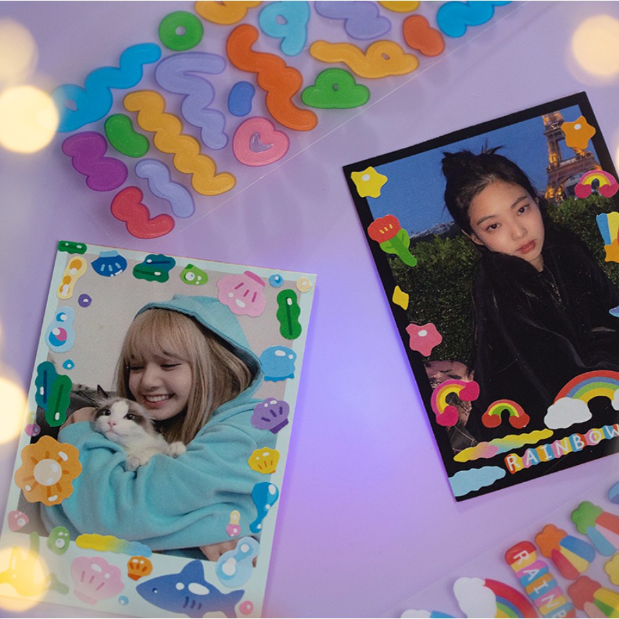 

colorful ribbon deco sticker set