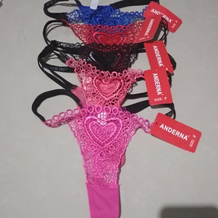 CELANA DALAM CD G-STRING THONG WANITA LINGERIE BRUKAT BROKAT LACE SEXY 