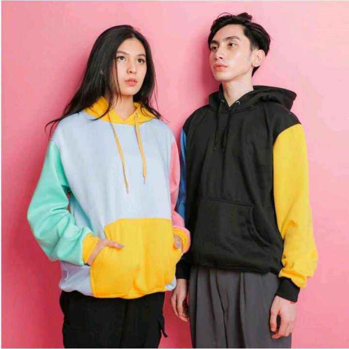 Sweater hoodie warna warni/sweater kekinian/hoodie murah